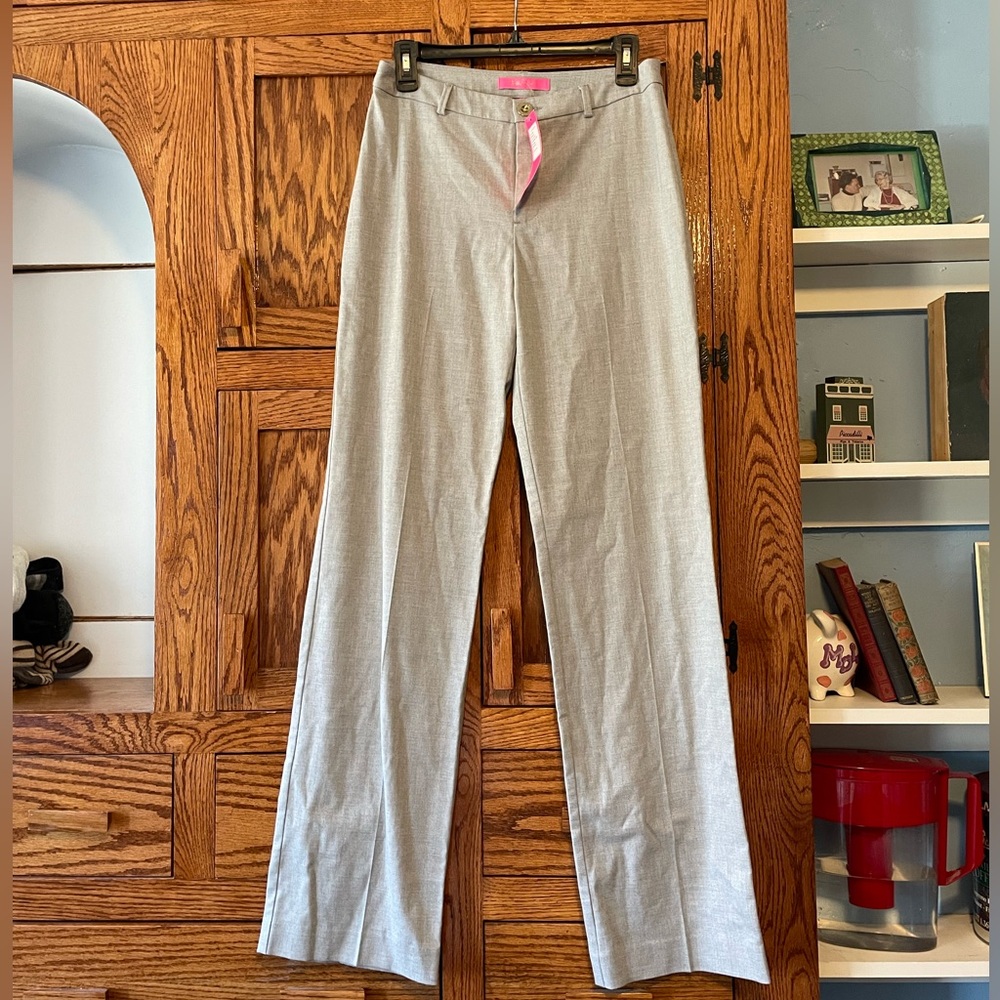 Lilly Pulitzer, swordfish grey, slacks pants, size 4, NWT factory sample